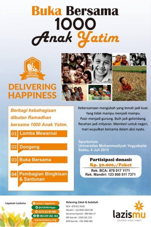 Buka Bersama 1000 Anak Yatim bersama Lazismu di Yogyakarta