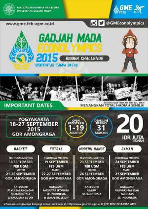 Gadjah Mada Econolympics (GME) 2015