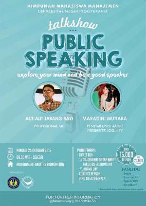 Talkshow Public Speaking with Alit-Alit Jabang Bayi & Maradini M. 