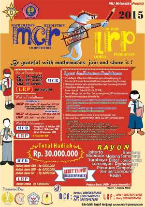 Kompetisi Matematika Tingkat Nasional MCR & LRP 2015