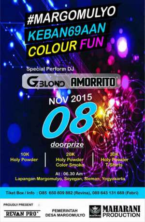 Colour Fun di Lapangan Margomulyo Seyegan