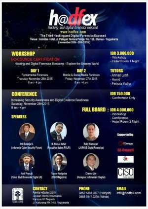 Workshop dan Conference Hacking & Digital Forensic Exposed