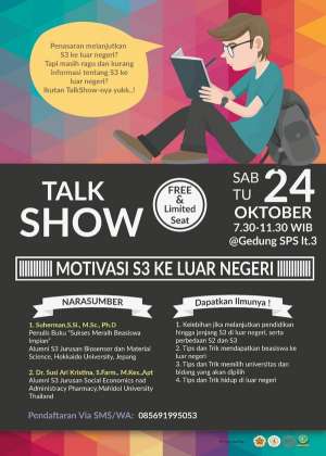 Talkshow Motivasi Beasiswa S3 Luar Negeri