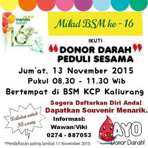 Donor Darah BSM Kaliurang