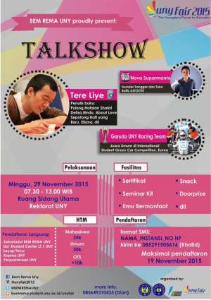Talkshow Bersama Darwis Tere Liye
