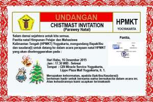 Undangan Parawey Natal Himpunan Pelajar & Mahasiswa Kalimantan Tengah