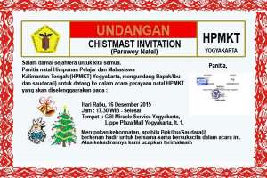 Undangan Parawey Natal Himpunan Pelajar & Mahasiswa Kalimantan Tengah