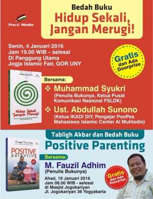Bedah Buku Hidup Sekali, Jangan Merugi!