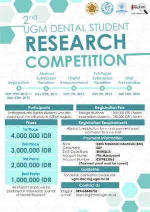 UGM Dental Student Research Competition tingkat ASEAN