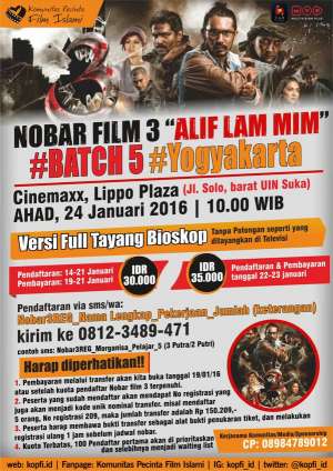 Nobar Film 3 di Cinemaxx Lippo Plaza Yogyakarta
