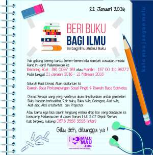 Donasi Beri Buku  Bagi Ilmu