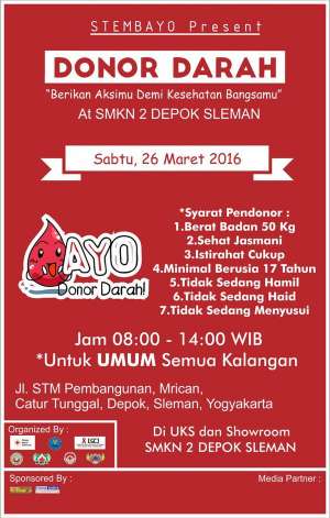 Aksi Donor Darah di SMKN 2 Depok Sleman