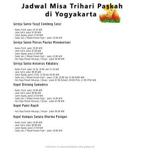 Jadwal Misa Trihari Paskah 2016 (1) 