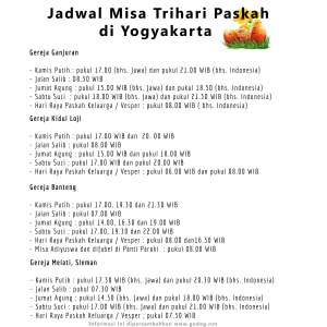 Jadwal Misa Trihari Paskah (2) 