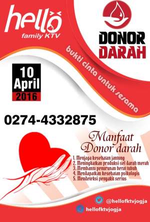Donor darah di Hello FKTV Jogja I jl seturan raya