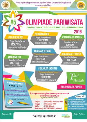 Olimpiade Pariwisata SMA/SMK Sederajat se-Indonesia