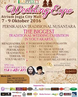 Wedding Expo "Pernikahan Tradisional Nusantara" | 7 - 9 Oktober 2016 | Atrium Jogja City Mall