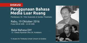 Diskusi Penggunaan Bahasa Media Luar Ruang