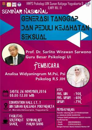 Seminar Nasional Generasi Tanggap dan Peduli Kejahatan Seksual