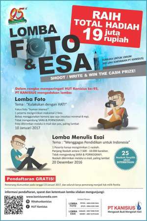 Lomba Foto Dalam Rangka Memperingati Hari Ulang Tahun Kanisius Dengan Tema Kulakukan Dengan Hati