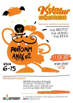 Kelas Kreatif Yogyatourium "Pantomim Anak #2" 
