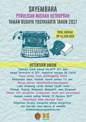 Sayembara Penulisan Naskah Kethoprak TBY 2017 