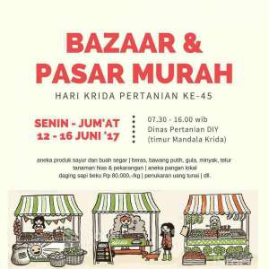 Ayo Kunjungi Bazar dan Pasar Murah Hari Krida Pertanian ke-45 di Dinas Pertanian DIY