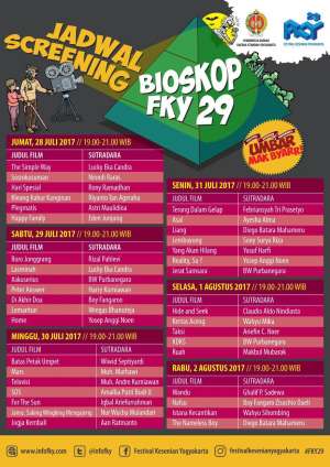 Jadwal Screening Bioskop FKY-29
