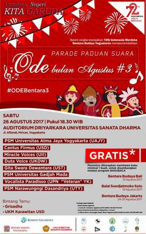 Parade Paduan Suara Mahasiswa 'ODE bulan Agustus #3'