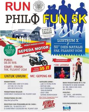 Run,Phil & Fun 5k Dalam Rangka Lustrum X Fak. Filsafat UGM 
