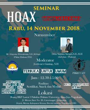 Seminar Hoax Memenjarakanmu