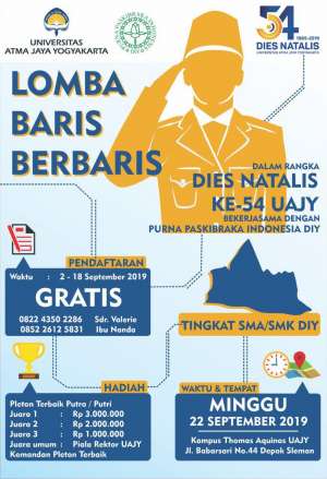 Lomba Baris Berbaris Dies Natalis ke-54 UAJY