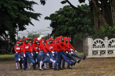 Persiapan Upacara Kemerdekaan