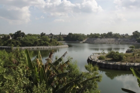 Pemandangan embung dari atas