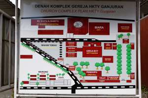 Denah objek wisata rohani candi Ganjuran 