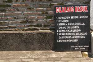 Beberapa aturan yang harus ditaati pengunjung 