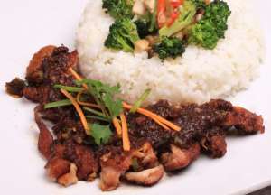 chicken balacan with rice