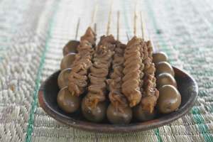 Sate telur puyuh yang rasanya manis-manis gurih