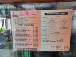 menu di gudeg yu Narni