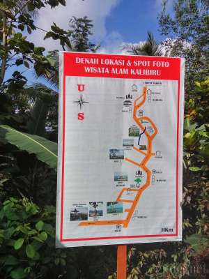denah lokasi wisata kalibiru dan spot foto