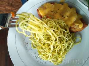 Aglio Pasta with Chicken Katsu di Mak Semarangan