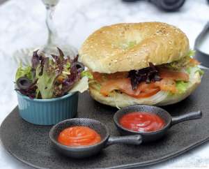 Punika Deli Smoked Salmon Bagel