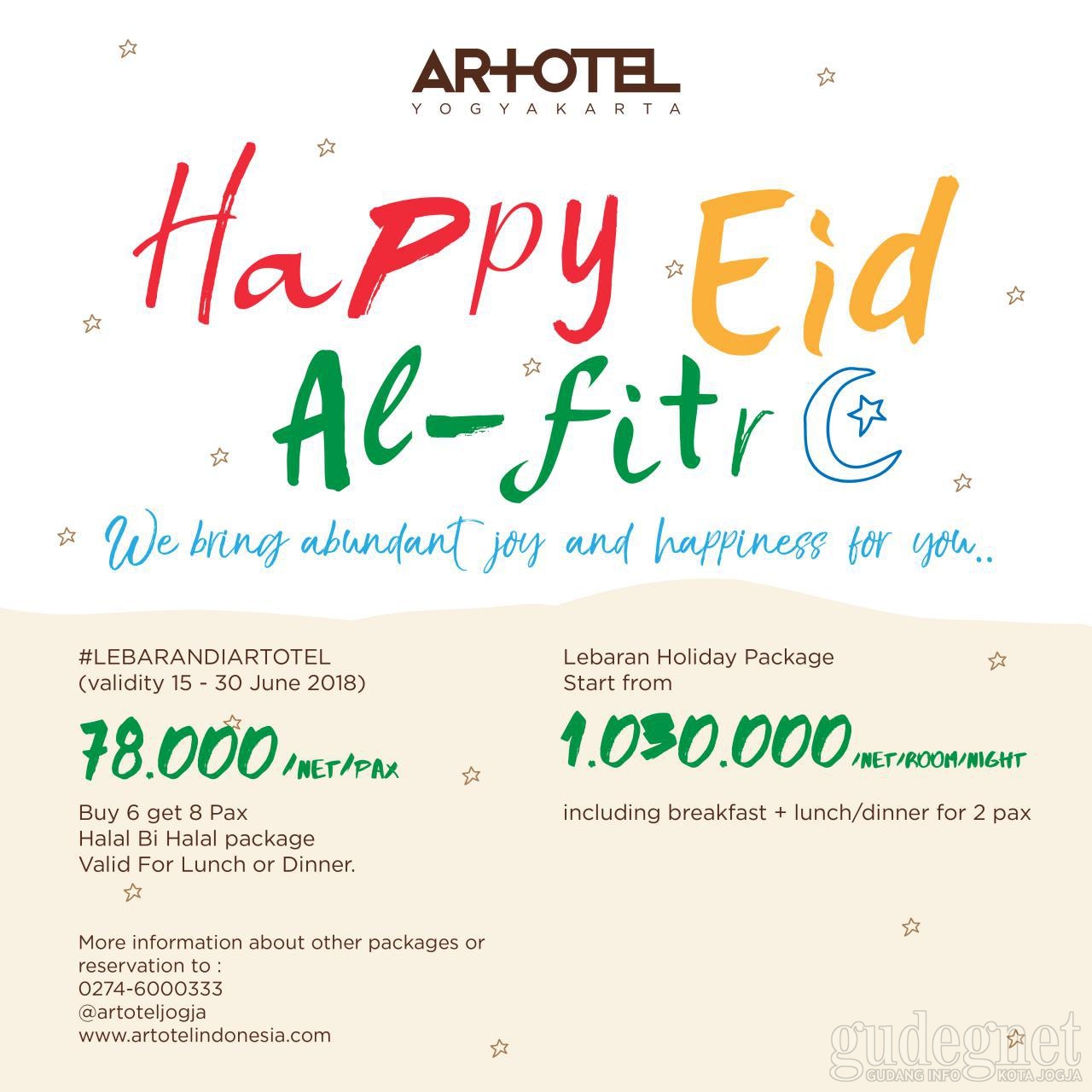 Room Package dan Restaurant Package Artotel Untuk Rayakan Hari Fitri