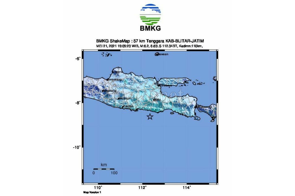 Gempa Guncang Blitar, Terasa Hingga DIY Gempa Guncang Blitar, Terasa Hingga DIY