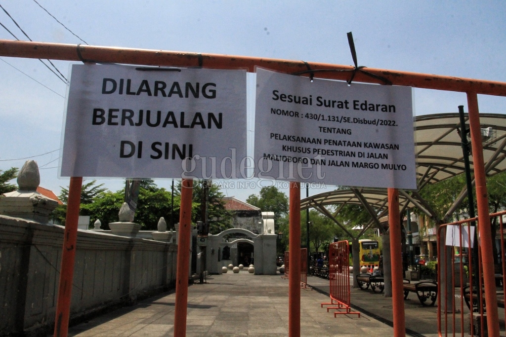 Jalur Pedestrian Malioboro Dipasangi Pagar