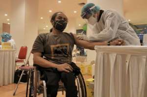 Ratusan Penyandang Disabilitas Ikuti Vaksinasi